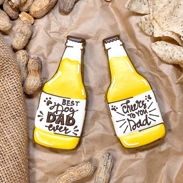 Dog Dad Custom Treats / Dog Cookies / Dog Beer Bottles / Organic Natural Ingredients / Birthday Dog Gift / Father's Day Gift