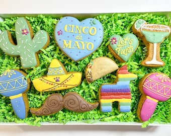 Cinco de Mayo Dog Treats / Birthday Dog biscuits/ Gift for puppy/ Fiesta Treats/ Decorated Dog Cookies / All Natural, Organic ingredients