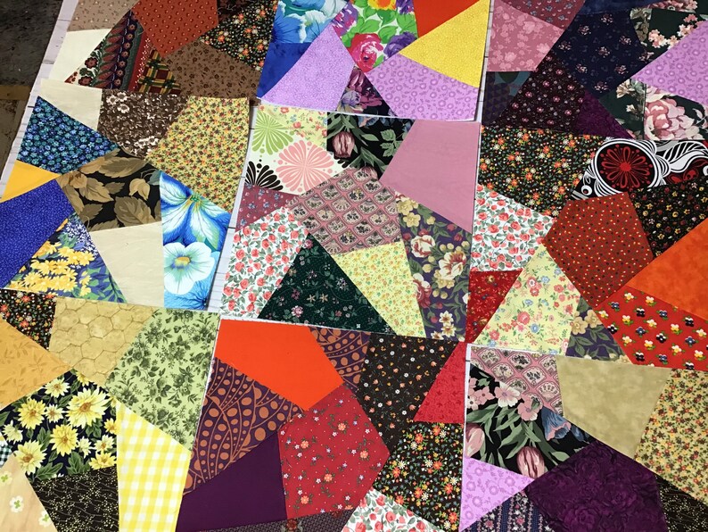 10 Crazy Quilt Squares One Dozen Random Selection by Etsy
