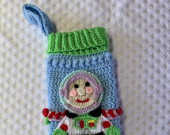 Crochet Christmas Stocking: Handmade Buzz Lightyear Toy Story Decor