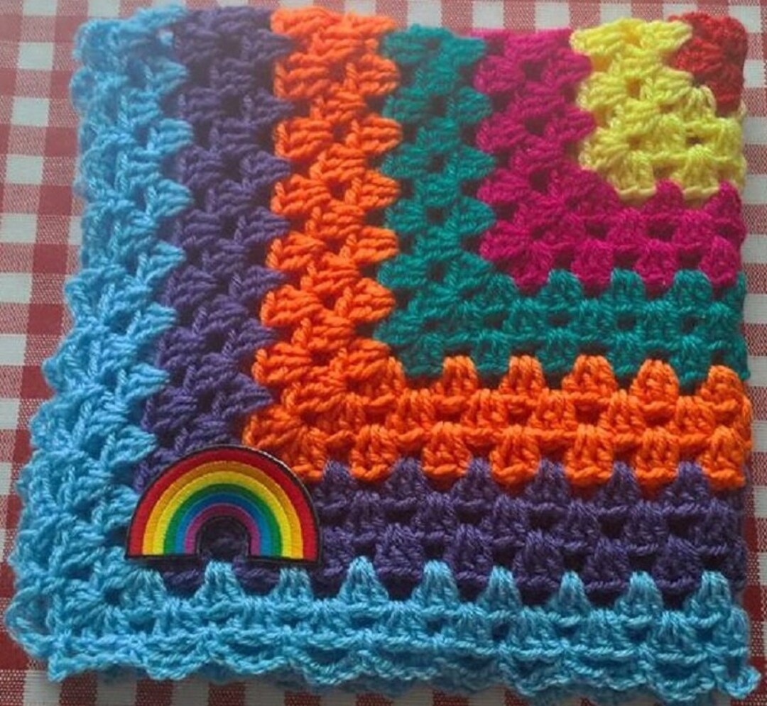 Hand Crochet Rainbow Baby Car Seat Blanket/dolls Pram Blanket Etsy UK