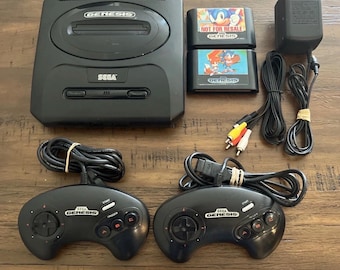 Original OEM Sega Genesis System Model 2 Console Complete w/ Sonic the Hedgehog Bundle Tested