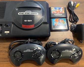 Original OEM Sega Genesis System Model 1 Console Complete w/ Sonic the Hedgehog Bundle Tested