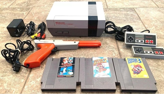 Original Nintendo Nes System Console Super Mario Bros 1 2 3 Polished OEM 72 Pin Etsy