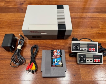 Original Nintendo Nes System Console Super Mario Game Bundle Polished OEM 72 Pin
