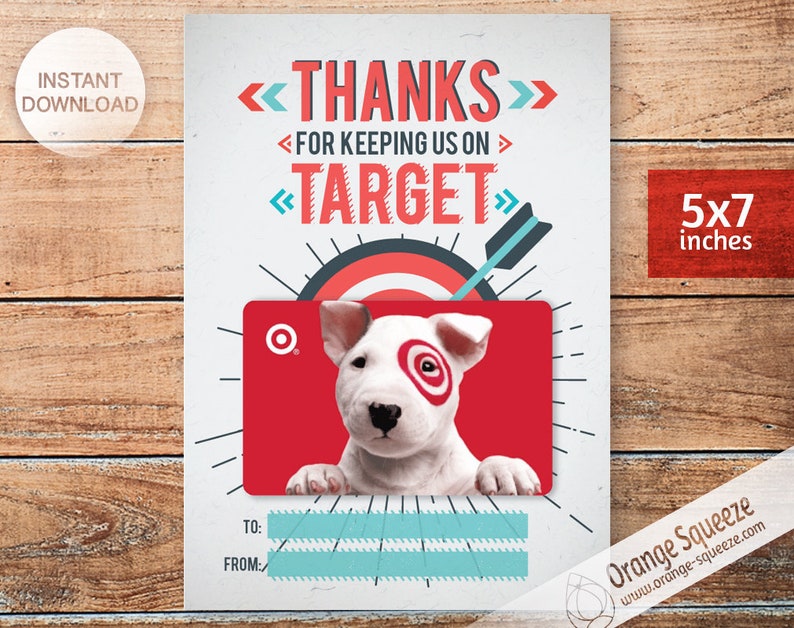 INSTANT DOWNLOAD Thanks For Keeping Us On Target Printable Etsy