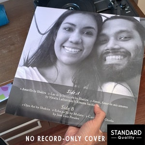 Custom Record Cover with your Photos No Vinyl Disc Included, Two Sided Printed Sleeve, 12 Personalized Album Jacket, Print Damage Covers image 6