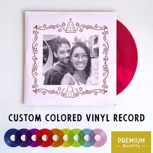 Custom Colored Vinyl Record with the Color you want, Mixtape & Pictures on Cover and Labels, 12", Two Sided, 40 mins in total, 12 Songs