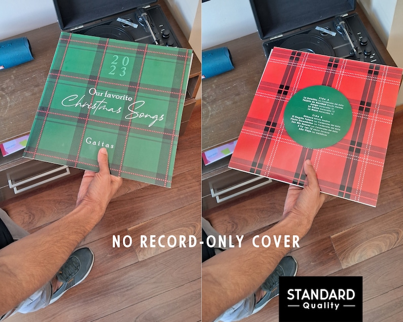 Custom Record Cover with your Photos No Vinyl Disc Included, Two Sided Printed Sleeve, 12 Personalized Album Jacket, Print Damage Covers image 9