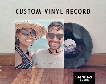 Custom Vinyl Record with your Mixtape & Pictures on Cover and Labels, 12", Black Two Sided, 40 mins in total, up to 10 Songs, Fastest Press