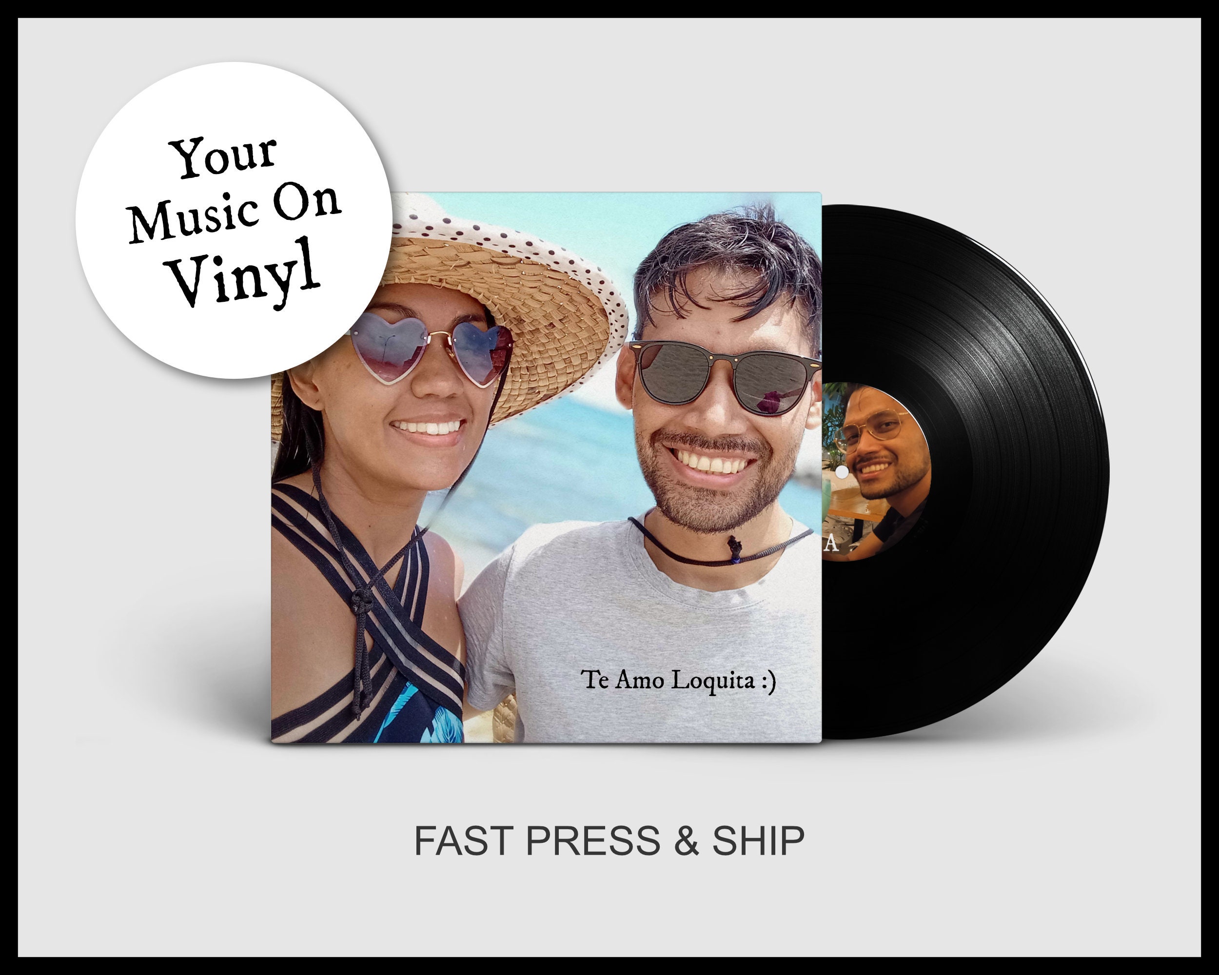 Custom Vinyl Record With Mixtape & Pictures on - Etsy