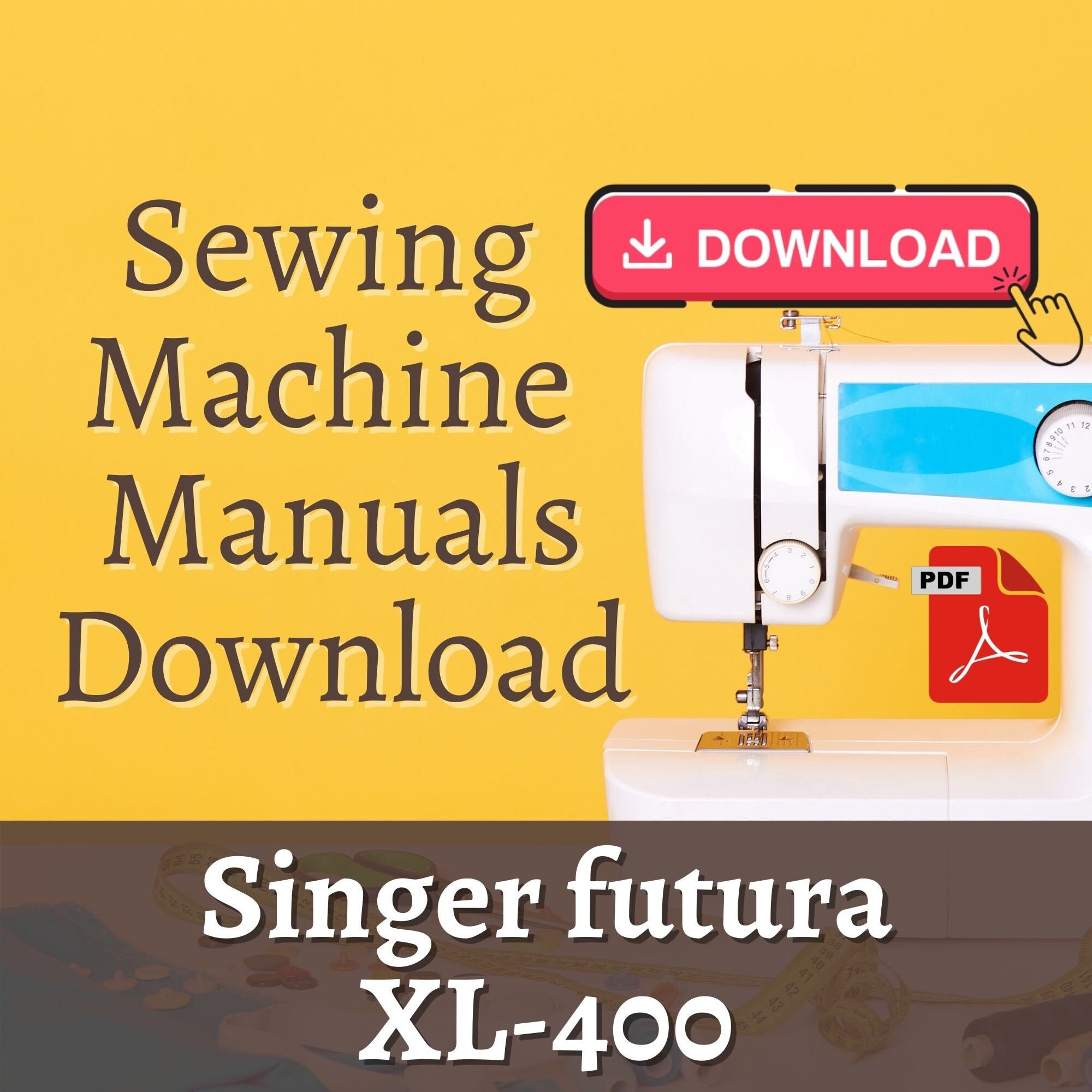 Singer Futura xl400 User and Service Manual / Singer xl 400 | Etsy