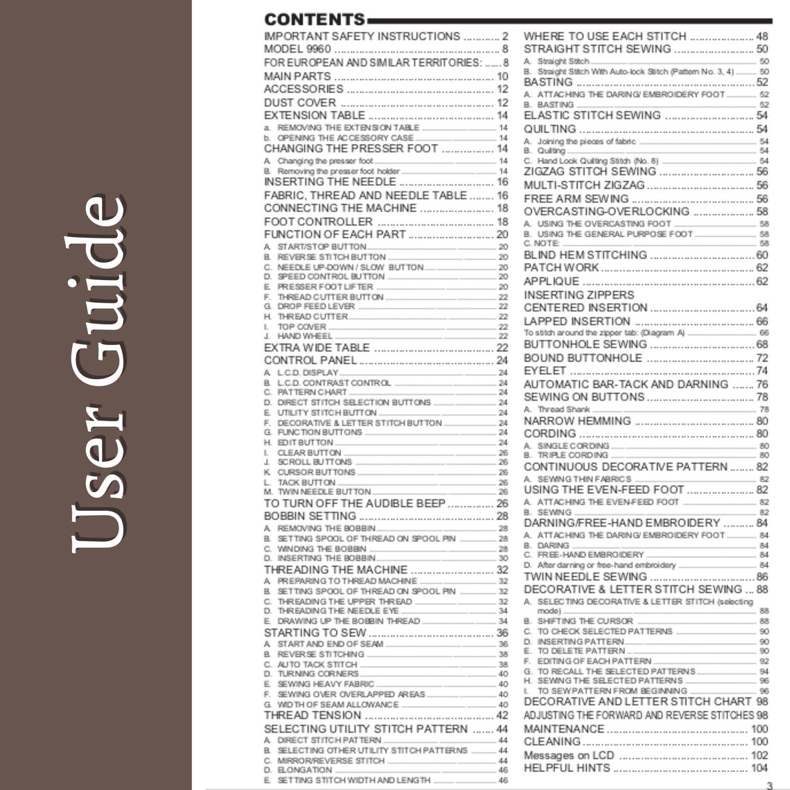 Singer 9960 manuals on cd / Singer Quantum Stylist 9960 Etsy
