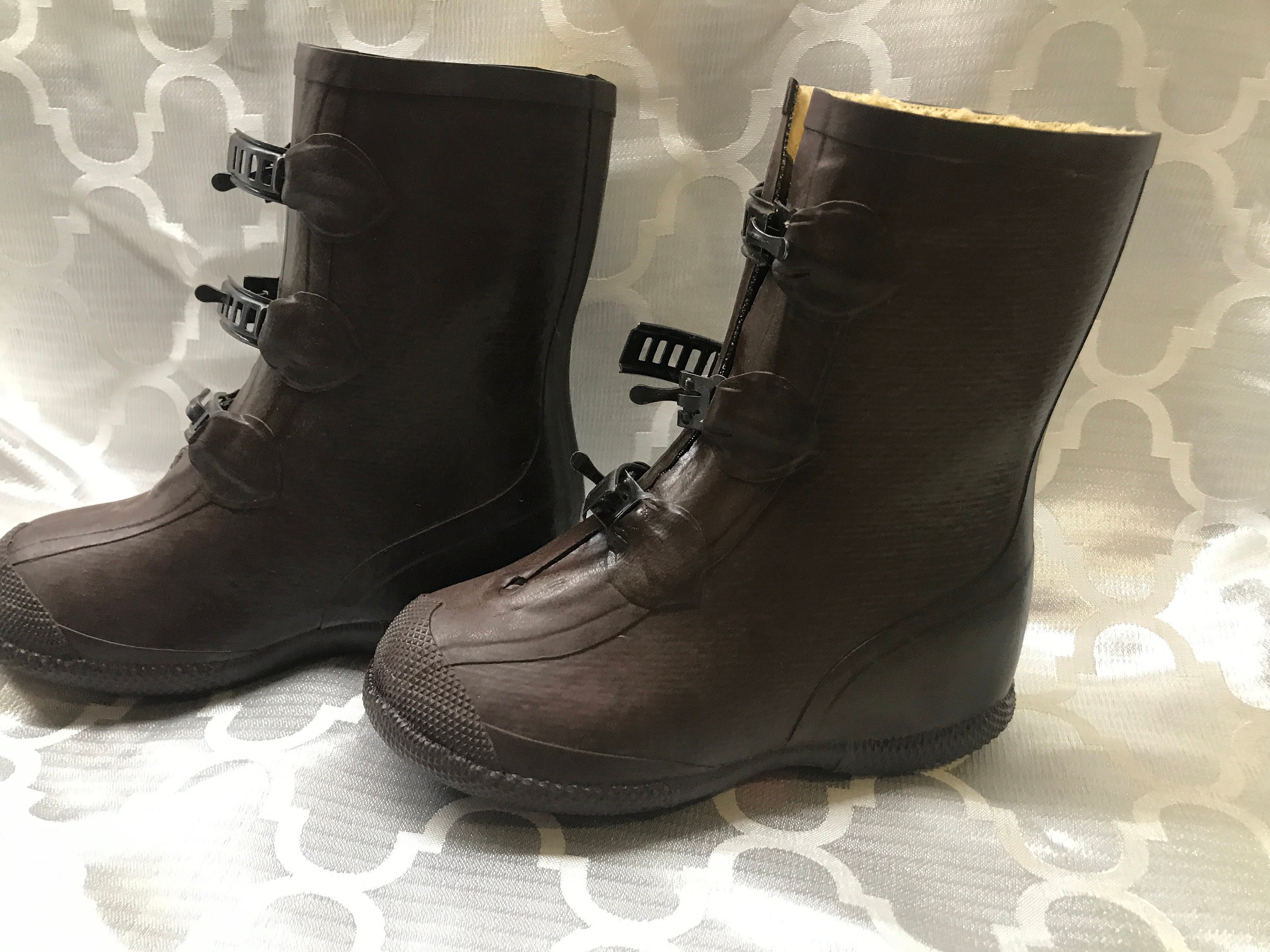 Old fashioned top rubber galoshes