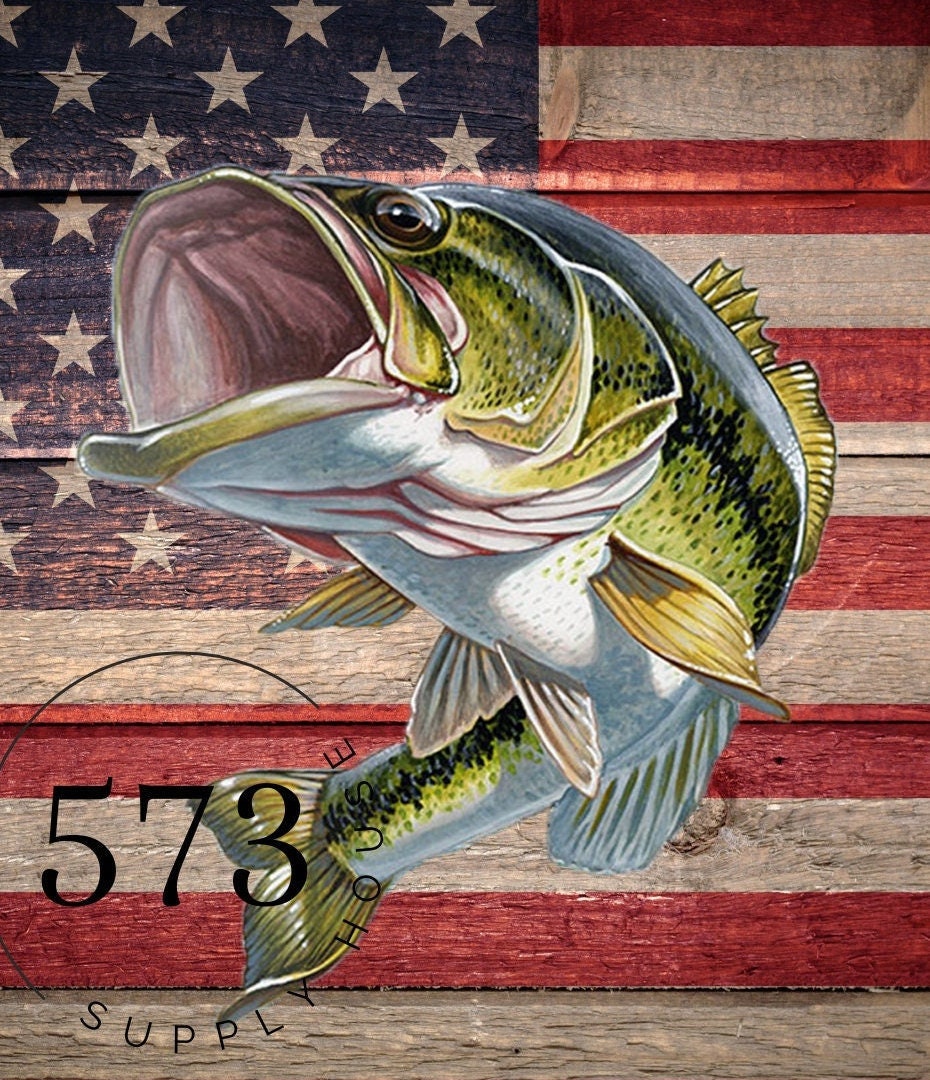 American Flag & Bass Design 