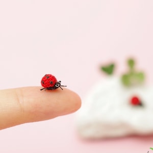Mini crochet Ladybug, Amigurumi Ladybug - Made to order