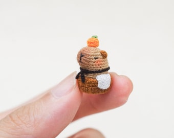 Tiny Capybara in a bath crochet, Amigurmi Capybara - Made to order