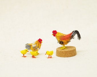 Famille de poulets miniatures au crochet : petits animaux amigurumi