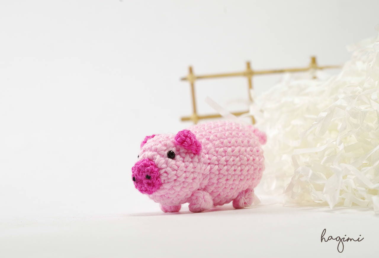 Lovely Miniature Pig Tiny Crocheted Pig Amigurumi Pig - Etsy