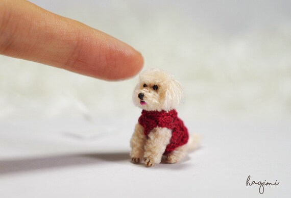 Micro Poodle Crochet Miniature Poodle Stuffed Dog Made To Etsy
