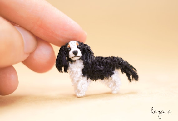 tri color cavalier king charles spaniel stuffed animal