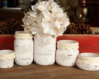 Farmhouse Mason Jar Collection- Weddings- Bathroom- Kitchen- Decor