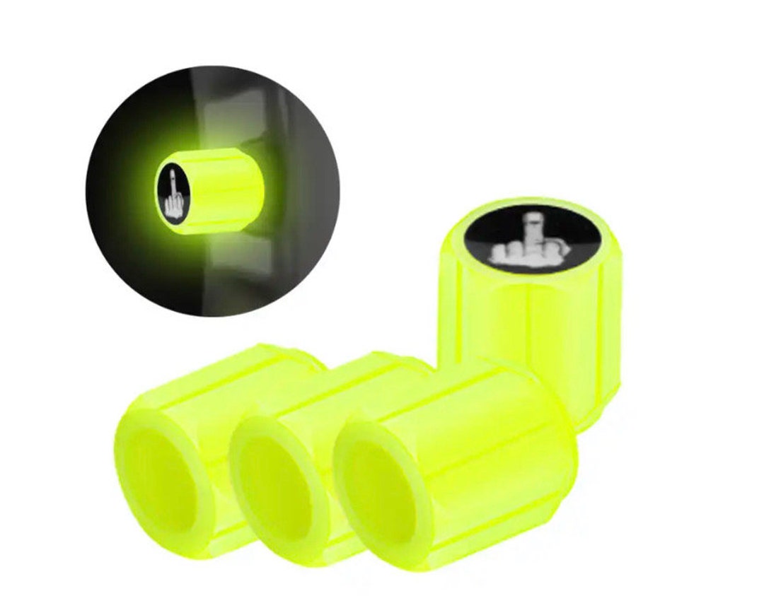 Luminous Fluorescent Yellow Neon Glow Valve Caps,valve Caps,valve,tire Valve Caps,tire Air Cover