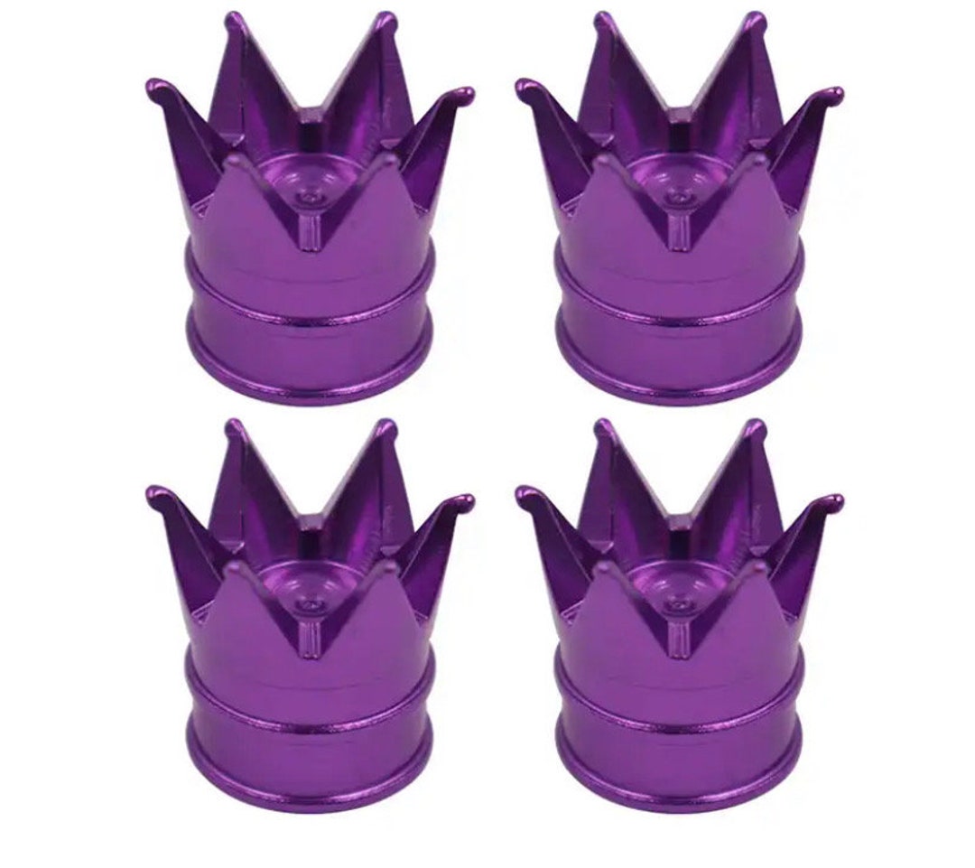 Purple Crown Tyre Wheel Air Valve Cap Stem,valve Caps, Valve Stem