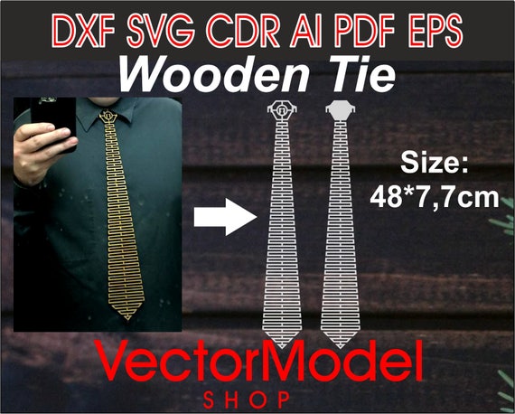 Download Wooden Tie Laser Cutting Files Dxf Svg Template Etsy