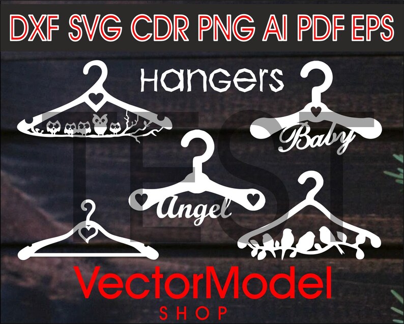 Hangers Decorations Wooden Laser Cut CNC File Vector Art DXF - Etsy