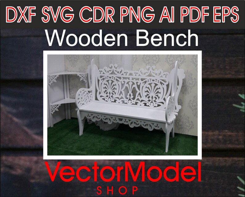 Bench Decorations Wedding Wooden Laser Cut Cnc File Vector Etsy