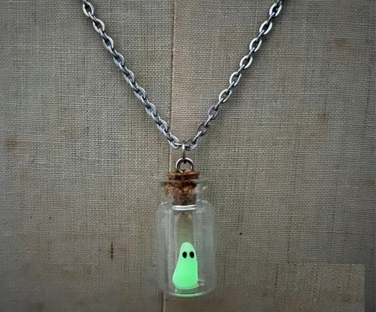 Pixie Potion Glow in the dark Jar Necklace