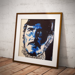 Robert Shaw aka Captain Quint Wall Art | Pop Culture | Jaws | Print | Portrait | Home Decor | Gift Idea