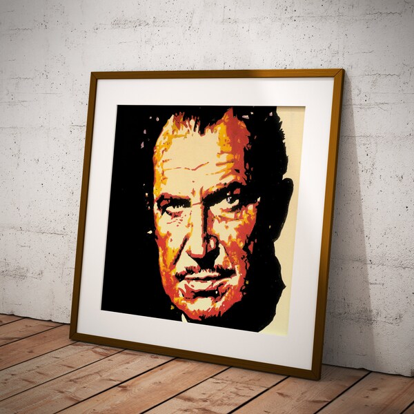 Vincent Price Wall Art  | British Horror Master | Portrait | Print | Home Decor | Gift Idea