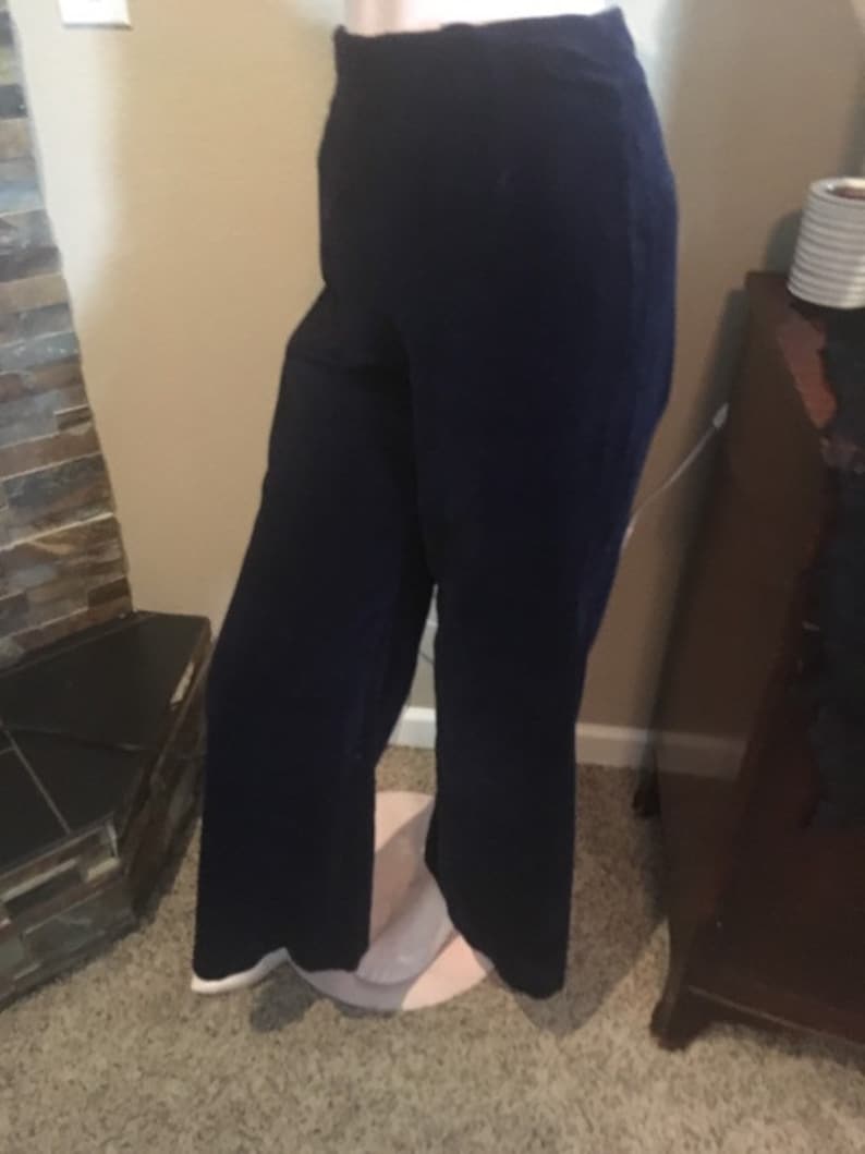 Dark blue velvet pants vintage
