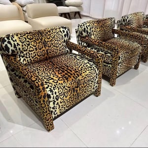 Custom Made Leopard Print Parson Chairs **FREE SHIPPING**