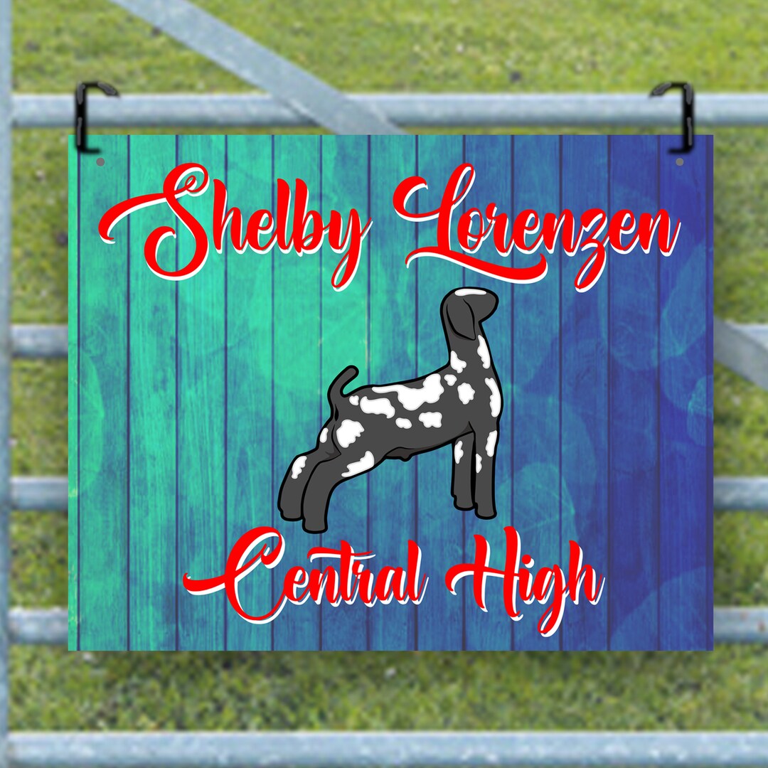 Barn Goat Sign Show Goat Sign Custom Metal Stall Name Sign Etsy
