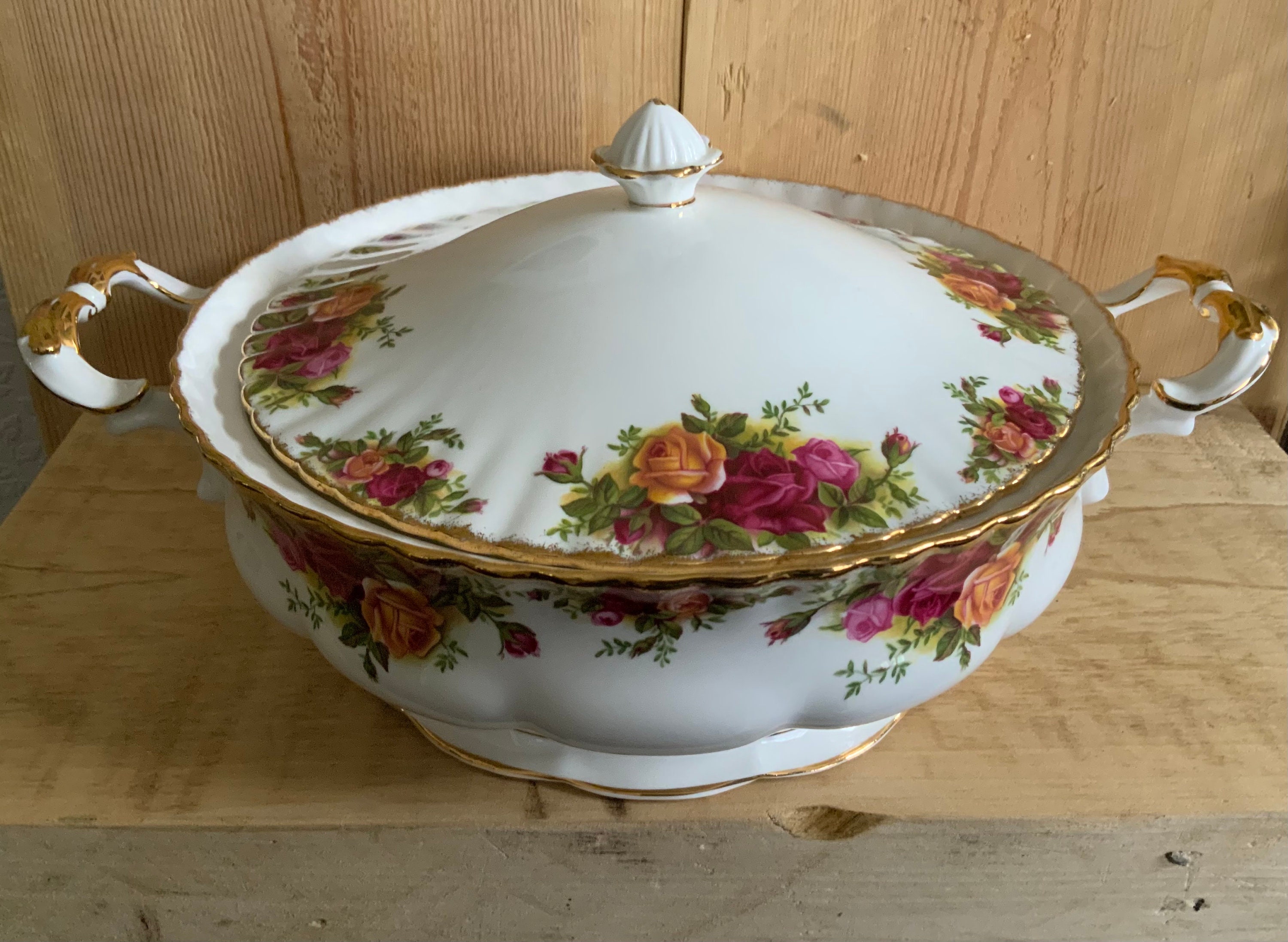 Royal Albert Old Country Roses Casserole Dish Vegetable Tureen - Etsy