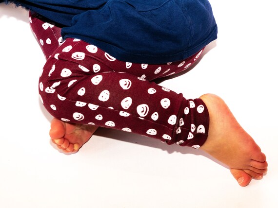burgundy toddler leggings