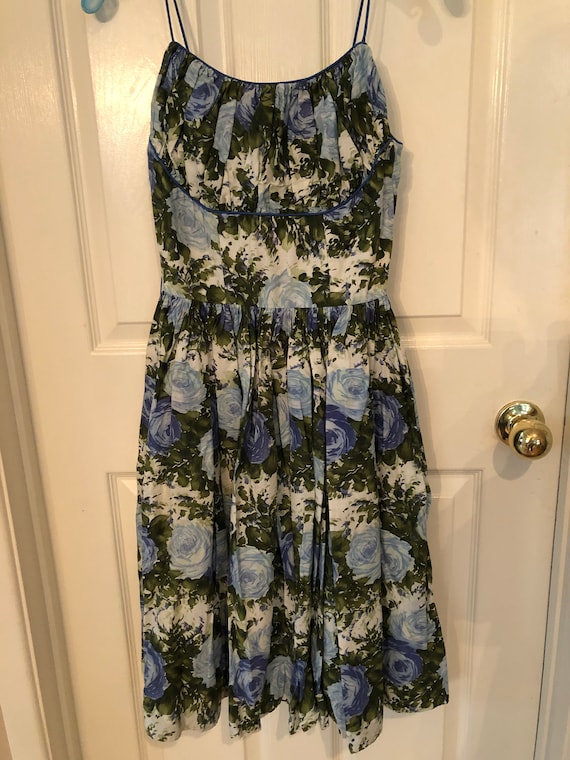 Women's Vintage Floral Spaghetti Strap Dress