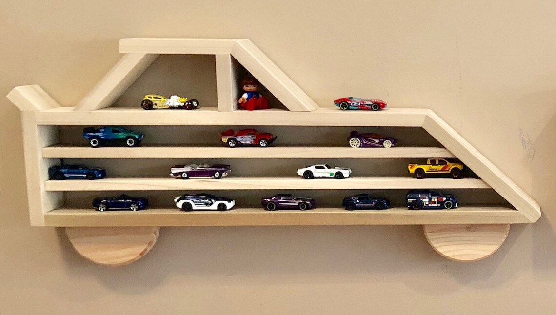 CAR RACK Sports Car Shaped Wooden Wall Shelving to Display Etsy