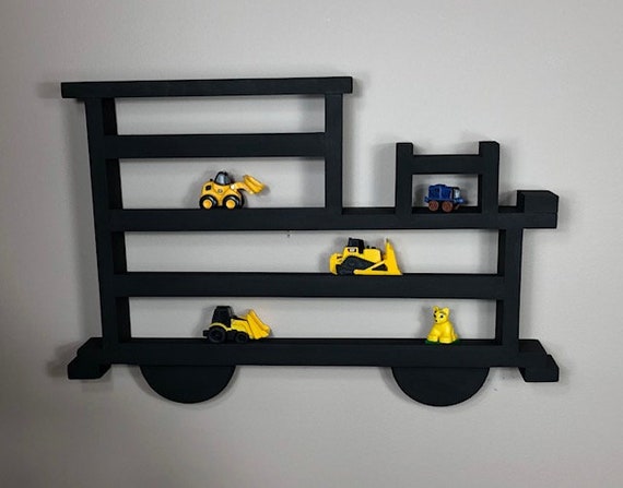 wooden train shelf