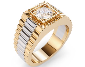 Diamond Rolex Ring Etsy