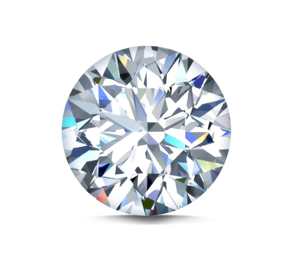 1.10 Carat Round Lab Grown D Color VS1 Diamond / Custom Etsy