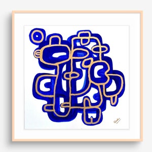 Abstrakte blaue Malerei. Originalkunst. &quot;Der blaue Weg.&quot; Wähle deine Größe.
