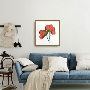 Flower watercolor painting. One-of-a-kind. image 2