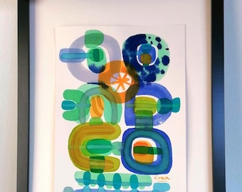 Original abstract art. One-of-a-kind painting. Ready to be shipped.