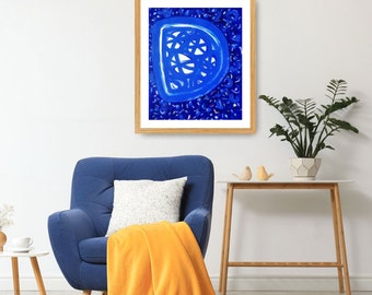 Moon painting for moon lovers. 11x15 inch / 30x40 cm. Original art. Modern contemporary art.  Ready to be shipped.