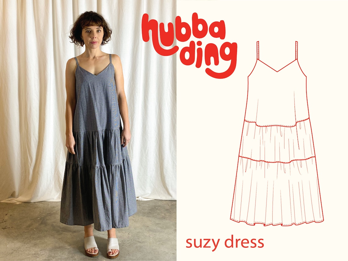 Gathered Skirt Maxi Dress Sewing Pattern - Etsy