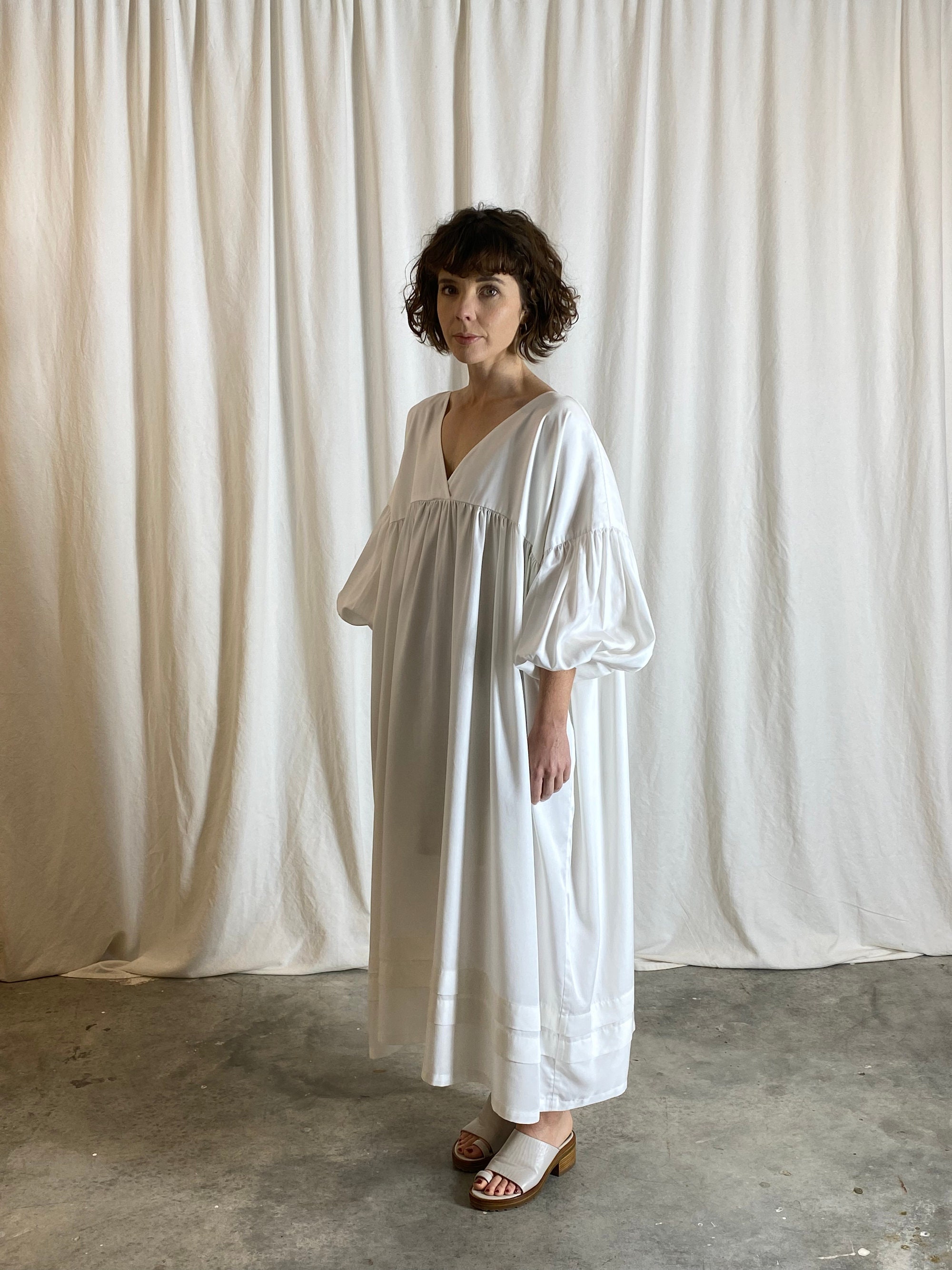 Puff sleeve maxi dress sewing pattern Etsy